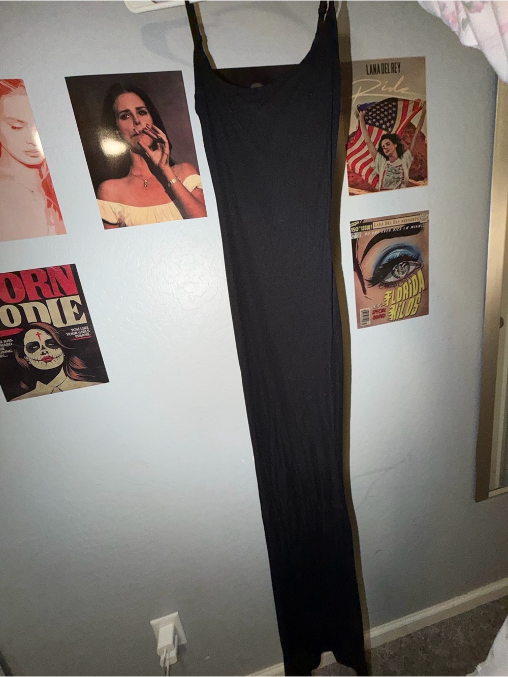 Skims Black Maxi dress- flattering size (s)